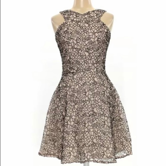 🎈NEW Aqua cream & black dress - Picture 2 of 16